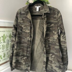 Button Up Camo Jacket